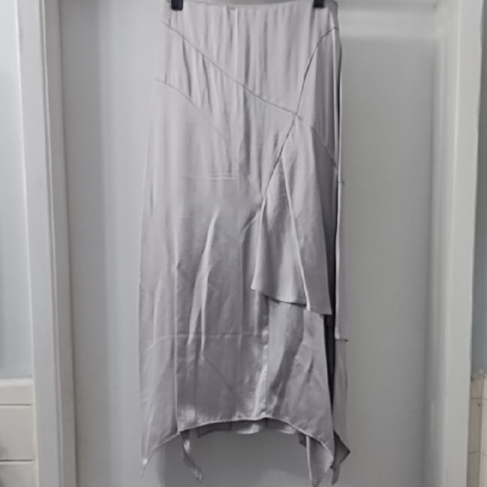 Express Light Gray Maxi Skirt